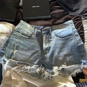 Pistola cutoff denim shorts, size 27